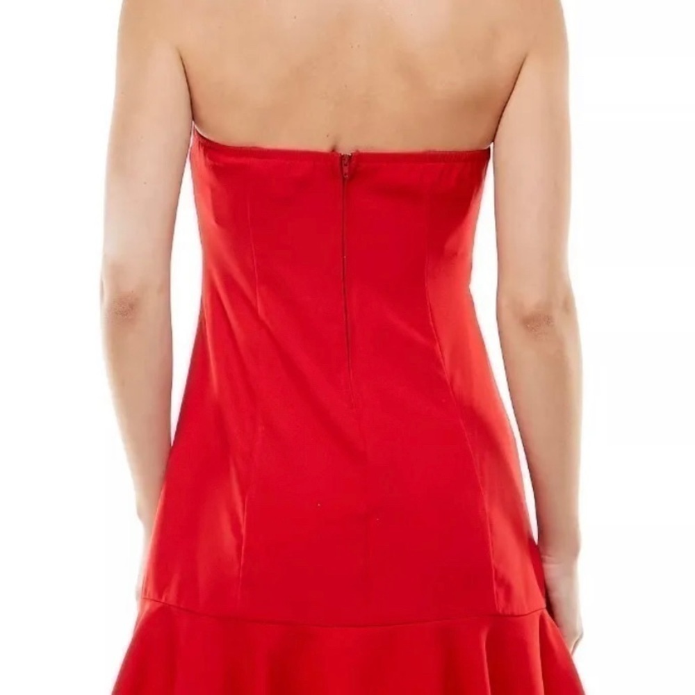 𝅺speechless Juniors' Strapless Ruffle-Hem Dress - Red, Size 13, $69 Bin P - Picture 3 of 9